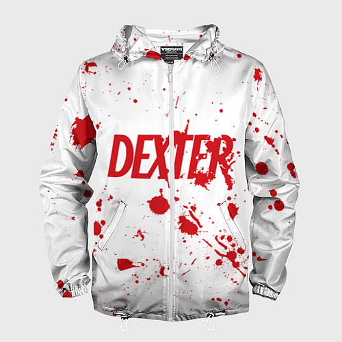 Мужская ветровка Dexter logo Декстер брызги крови / 3D-Белый – фото 1