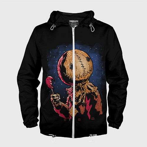 Мужская ветровка Живое Чучело Halloween / 3D-Белый – фото 1