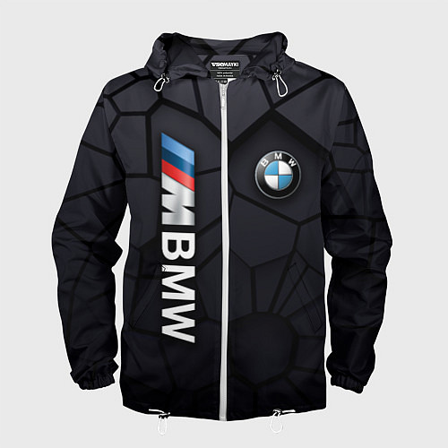 Мужская ветровка BMW sport 3D плиты 3Д плиты / 3D-Белый – фото 1