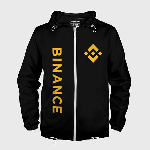 Мужская ветровка БИНАНС ЛОГО КАРБОН BINANCE LOGO / 3D-Белый – фото 1