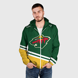 Ветровка с капюшоном мужская Minnesota Wild NHL, цвет: 3D-белый — фото 2