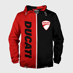 Мужская ветровка DUCATI BLACK RED BACKGROUND