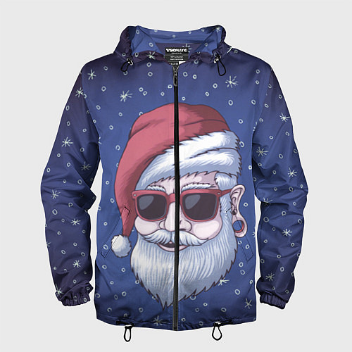 Мужская ветровка САНТА ХИПСТЕР SANTA HIPSTER / 3D-Черный – фото 1