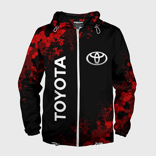 Мужская ветровка TOYOTA MILITARY PIXEL BLACK RED / 3D-Белый – фото 1