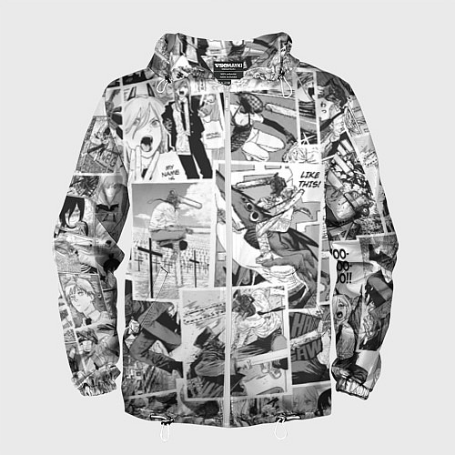 Мужская ветровка Chainsaw Man Человек-бензопила манга / 3D-Белый – фото 1