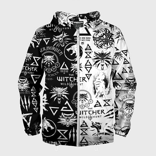 Мужская ветровка THE WITCHER LOGOOMBING ВЕДЬМАК ПАТТЕРН / 3D-Белый – фото 1