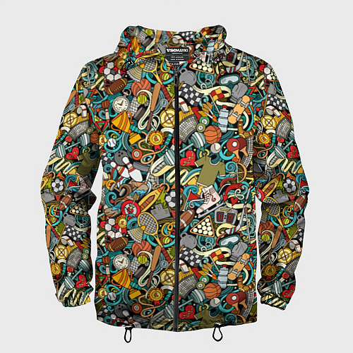 Мужская ветровка СПОРТ Athlete / 3D-Черный – фото 1