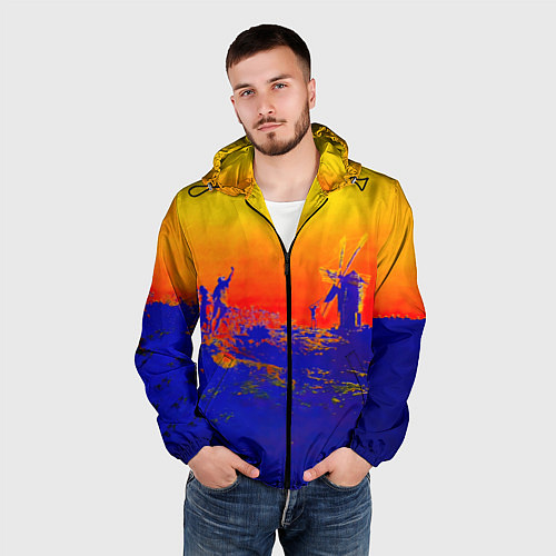 Мужская ветровка Music from the Film More - Pink Floyd / 3D-Черный – фото 3