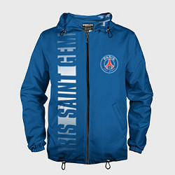 Ветровка с капюшоном мужская PSG PARIS SAINT GERMAIN WHITE LINE SPORT, цвет: 3D-черный