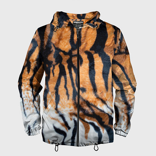 Мужская ветровка Шкура тигра Новый год 2022 / 3D-Черный – фото 1