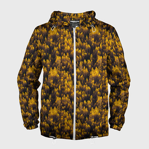 Мужская ветровка Рыжий лес / 3D-Белый – фото 1