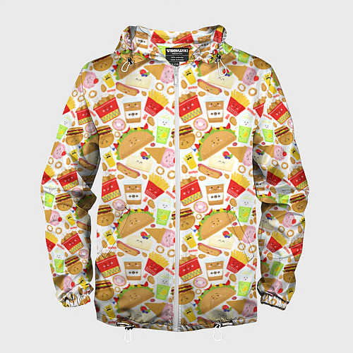 Мужская ветровка Продукты Питания / 3D-Белый – фото 1