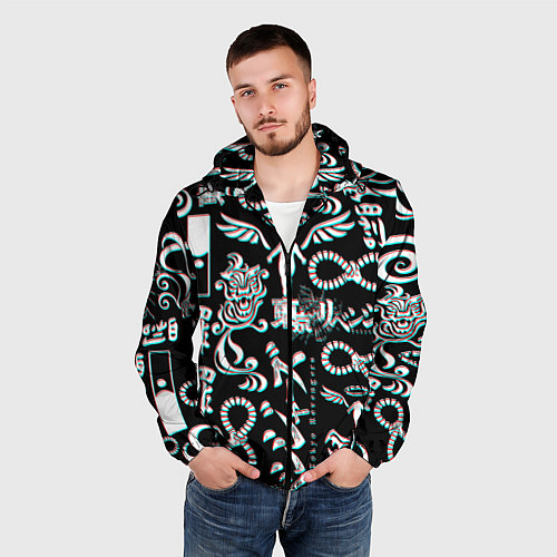 Мужская ветровка ТОКИЙСКИЕ МСТИТЕЛИ ГЛИТЧ, GLITCH / 3D-Черный – фото 3