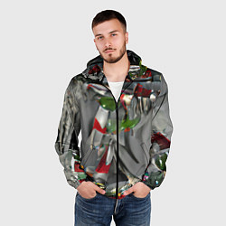 Ветровка с капюшоном мужская Старый год, цвет: 3D-черный — фото 2