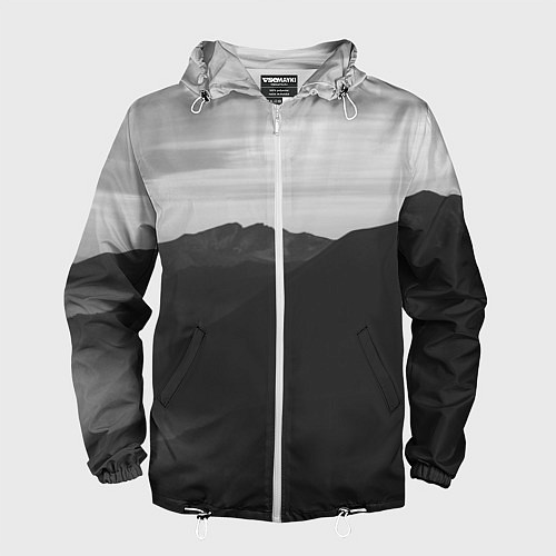 Мужская ветровка ТЕМНЫЕ ГОРЫ / 3D-Белый – фото 1