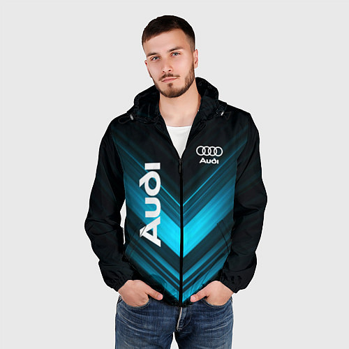 Мужская ветровка Audi sport auto / 3D-Черный – фото 3