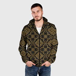 Ветровка с капюшоном мужская Versace classic pattern, цвет: 3D-черный — фото 2