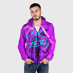 Ветровка с капюшоном мужская Katana Zero Катана Зеро Самурай, цвет: 3D-черный — фото 2