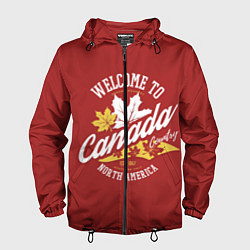 Ветровка с капюшоном мужская Канада Canada, цвет: 3D-черный