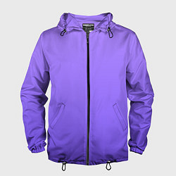 Ветровка с капюшоном мужская Красивый фиолетовый светлый градиент, цвет: 3D-черный