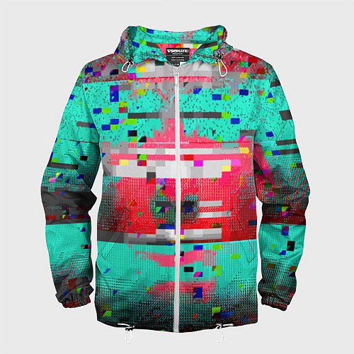 Мужская ветровка Fashion glitch 2088 / 3D-Белый – фото 1