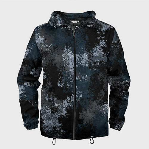 Мужская ветровка Камуфляж ночной Ниндзя / 3D-Черный – фото 1