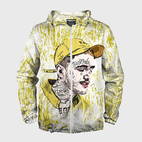 Мужская ветровка Lil Peep CryBaby Yellow Лил Пип / 3D-Белый – фото 1