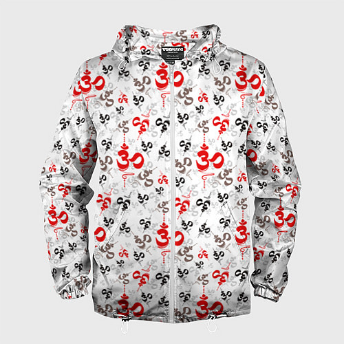 Мужская ветровка Мантра ОМ АУМ / 3D-Белый – фото 1
