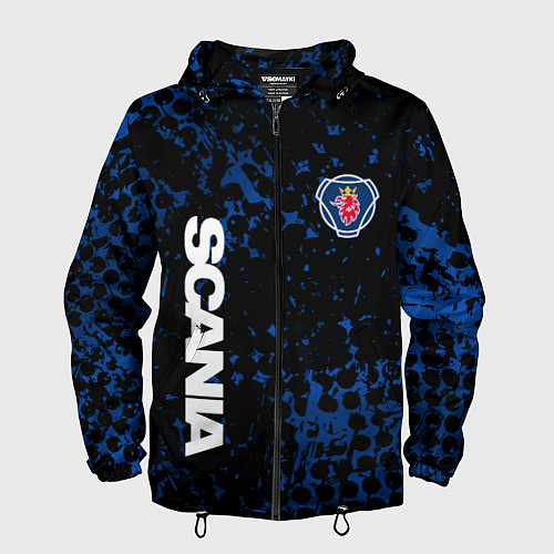 Мужская ветровка SCANIA SAAB ЧЕРНО СИНИЙ / 3D-Черный – фото 1