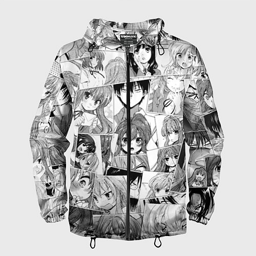 Мужская ветровка Toradora pattern / 3D-Черный – фото 1