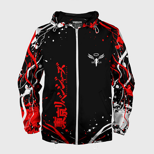 Мужская ветровка Токийские мстители брызги красок / 3D-Белый – фото 1