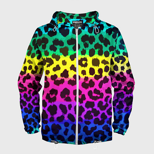 Мужская ветровка Leopard Pattern Neon / 3D-Белый – фото 1