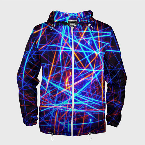 Мужская ветровка Neon pattern Fashion 2055 / 3D-Белый – фото 1