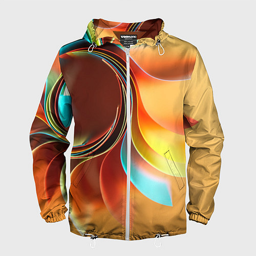 Мужская ветровка Солнце из бумаги / 3D-Белый – фото 1