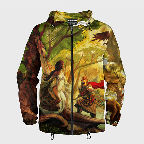 Мужская ветровка Женщина-дерево / 3D-Черный – фото 1