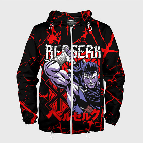 Мужская ветровка БЕРСЕРК BERSERK GUTS / 3D-Белый – фото 1