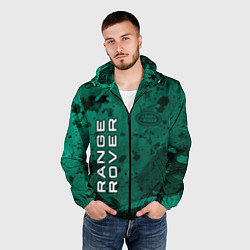 Ветровка с капюшоном мужская РЭНДЖ РОВЕР Брызги, цвет: 3D-черный — фото 2