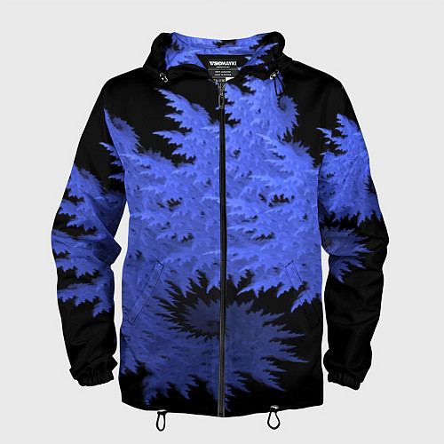 Мужская ветровка Абстрактный морозный узор Abstract frost pattern / 3D-Черный – фото 1