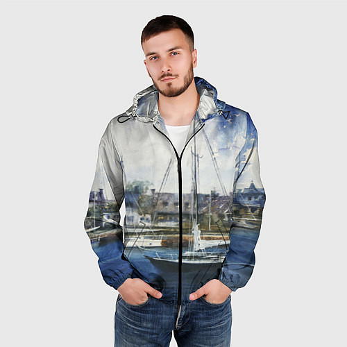 Мужская ветровка Во французской гавани / 3D-Черный – фото 3