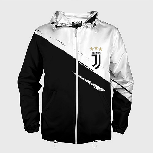 Мужская ветровка Juventus маленькое лого / 3D-Белый – фото 1