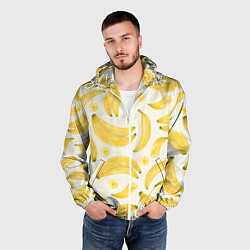 Ветровка с капюшоном мужская Банановый Рай Лета, цвет: 3D-белый — фото 2