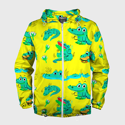 Мужская ветровка GREEN CROCODILES / 3D-Белый – фото 1
