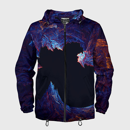Мужская ветровка Ледяной Коралловый Риф / 3D-Черный – фото 1