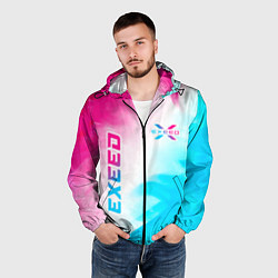 Ветровка с капюшоном мужская Exeed Neon Gradient, цвет: 3D-черный — фото 2