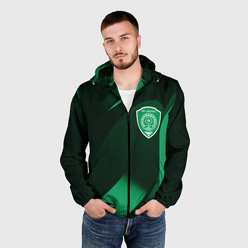 Мужская ветровка Футбольный клуб АХМАТ ЧЕЧНЯ / 3D-Черный – фото 3