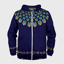 Мужская ветровка Павлиньи перья с вензелями