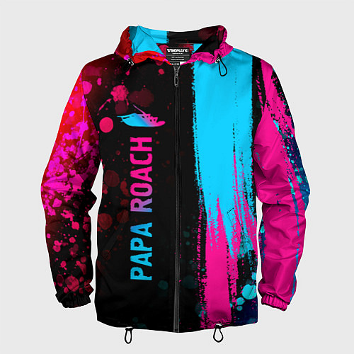 Мужская ветровка Papa Roach Neon Gradient / 3D-Черный – фото 1