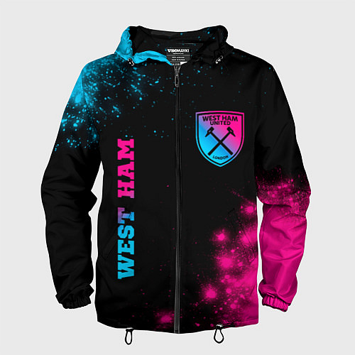 Мужская ветровка West Ham Neon Gradient / 3D-Черный – фото 1