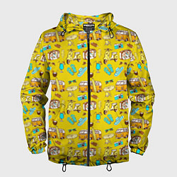 Ветровка с капюшоном мужская CAMPING TRAVEL, цвет: 3D-черный