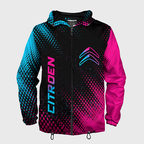 Мужская ветровка Citroen - Neon Gradient / 3D-Черный – фото 1